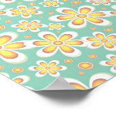 Geel Floral Pattern Poster (Hoek)