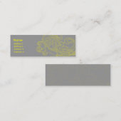 Geel Floral Pattern - Skinny Mini Visitekaartje (Voorkant / Achterkant)