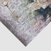 Geel Floral Roos Victoriaans Ephemeral Decoupage Tissuepapier (Detail)