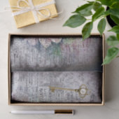 Geel Floral Roos Victoriaans Ephemeral Decoupage Tissuepapier (Geschenk)