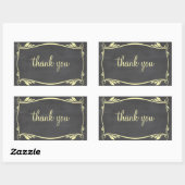 Geel Flourish Chalkboard Hartelijk dank, Stickers (Vel)