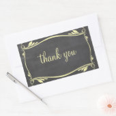 Geel Flourish Chalkboard Hartelijk dank, Stickers (Envelop)