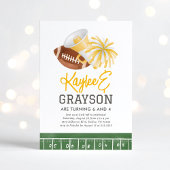 Geel Football en cheerleading gezamenlijke verjaar Kaart