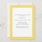 Geel Foto Afstuderen Aankondiging (Achterkant)