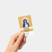 Geel | Foto Personeelslogo of QR CODE Beveiliging Badge (Handheld)