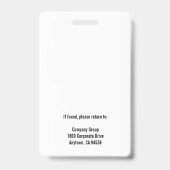 Geel | Foto Personeelslogo of QR CODE Beveiliging Badge (Achterkant)