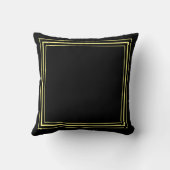 Geel frame monogram letter minimalistische kussens (Achterkant)