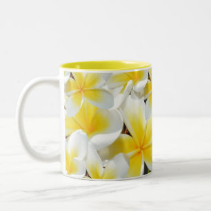 Geel Frangipani Bouquet, Tweekleurige Koffiemok