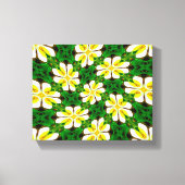 geel Frangipani-patroon Canvas Afdruk (Voorkant)