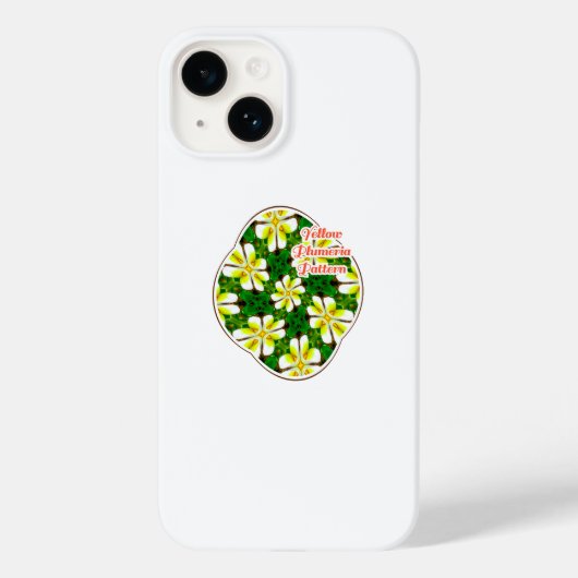 geel Frangipani-patroon Case-Mate iPhone Case (Achterkant)