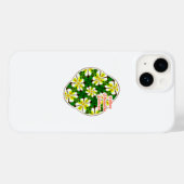 geel Frangipani-patroon Case-Mate iPhone Case (Achterkant (horizontaal))