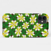 geel Frangipani-patroon Case-Mate iPhone Case (Achterkant (horizontaal))