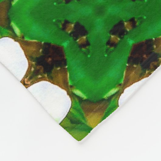 geel Frangipani-patroon Fleece Deken (Hoek)