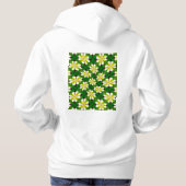 geel Frangipani-patroon Hoodie (Achterkant)