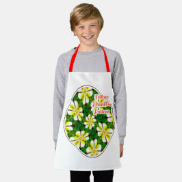 geel Frangipani-patroon Schort
