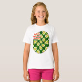 geel Frangipani-patroon T-shirt (Voorkant volledig)