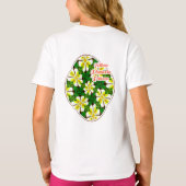 geel Frangipani-patroon T-shirt (Achterkant)