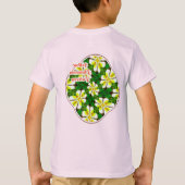 geel Frangipani-patroon T-shirt (Achterkant)