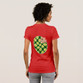 geel Frangipani-patroon T-shirt (Achterkant volledig)