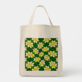 geel Frangipani-patroon Tote Bag (Achterkant)