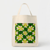 geel Frangipani-patroon Tote Bag (Voorkant)