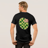 geel Frangipani-patroon Tri-Blend Shirt (Achterkant volledig)