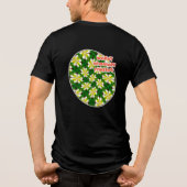 geel Frangipani-patroon Tri-Blend Shirt (Achterkant)