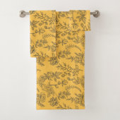 Geel Frans floreel patroon Bad Handdoek (Insitu)