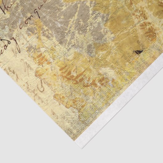  geel Frans rustieke botanische ontkoppeling Tissuepapier (Detail)