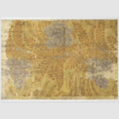  geel Frans rustieke botanische ontkoppeling Tissuepapier (Voorkant)