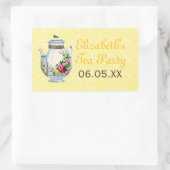Geel  Frans Tea Party Favor Stickers (Tas)