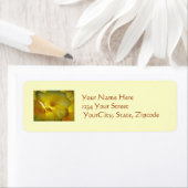 Geel Freesia Floral Address Label (Insitu)