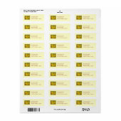 Geel Freesia Floral Address Label (Full Sheet)
