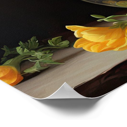 Geel Freesia Flowers Art Print Poster (Hoek)