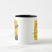 Geel Funky Grappige Paisley Giraffe Koffie Mok (Midden)