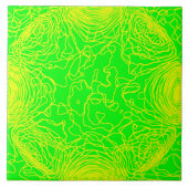 Geel Garen Keramische Tegel Tegeltje (Voorkant)