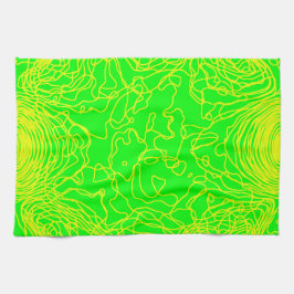 Geel garen keukenhanddoeken