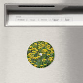 Geel Gebied van paardenbloemen in Nederland stroom Magneet (Insitu (Vaatwasser))
