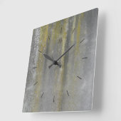 GEEL GEBINDT METAAL | industrieel decor Vierkante Klok (Hoek)