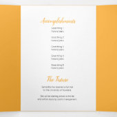 Geel gebogen Lijst Drie Foto Afstuderen Drieluik Uitnodiging (Binnenkant midden)