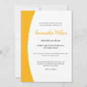 Geel gebogen Lijst Foto Afstuderen Kaart (Achterkant)