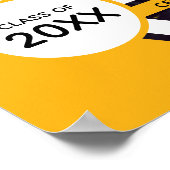 Geel gebogen Lijst Foto Afstuderen Poster (Hoek)