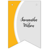 Geel gebogen Lijst Foto Afstuderen Vlaggetjes (Derde vlag)