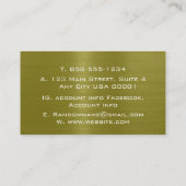 Geel Geborsteld Metaal Metaal Metaal Roestvrij sta Visitekaartje (Achterkant)