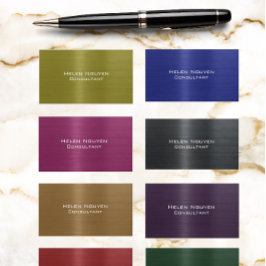 Geel Geborsteld Metaal Metaal Metaal Roestvrij sta Visitekaartje