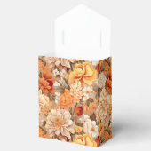  geel gebrande oranje beige bruine bloemen bedankdoosjes (Geopend)