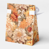  geel gebrande oranje beige bruine bloemen bedankdoosjes (Achterkant)