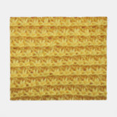 Geel gebreide stof: gestreepte textuur. fleece deken (Voorkant (Horizontaal))