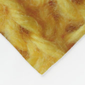 Geel gebreide stof: gestreepte textuur. fleece deken (Hoek)