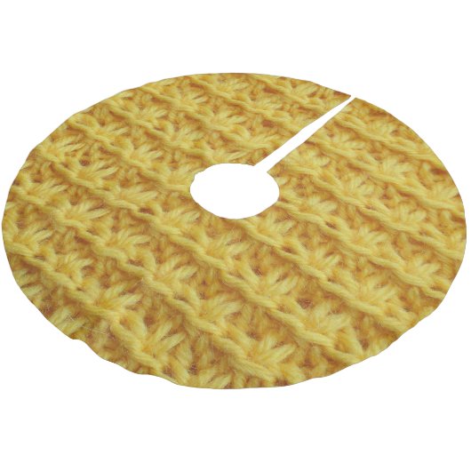 Geel gebreide stof: gestreepte textuur. kerstboom rok (Gekanteld)